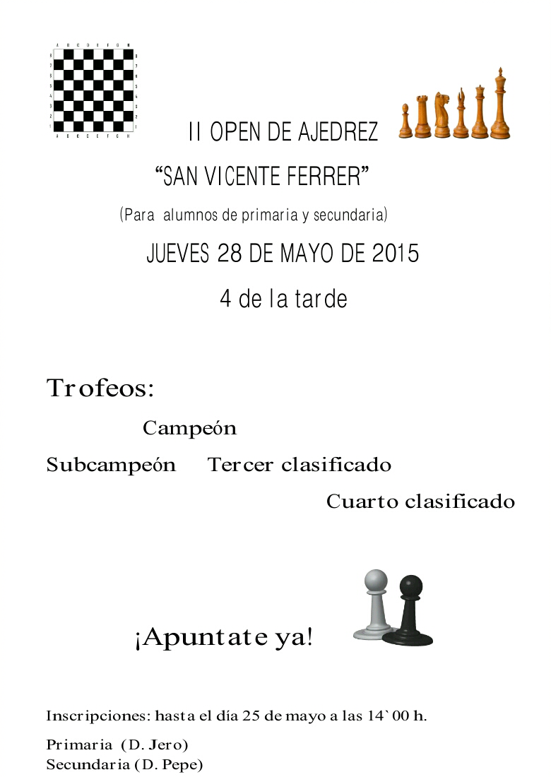 «II Open de Ajedrez» San Vicente Ferrer