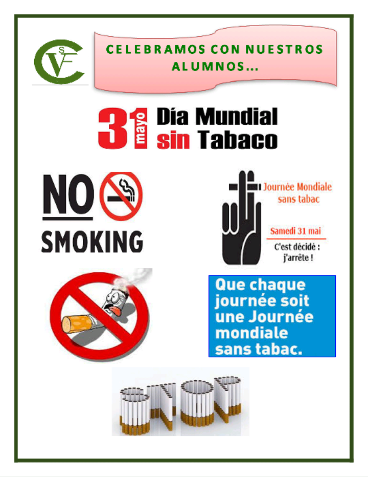 Celebramos el «Día Mundial Sin Tabaco».