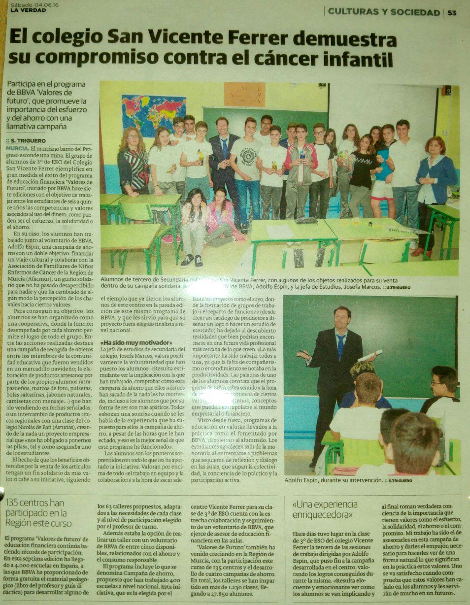 Nuestro colegio contra el cáncer infantil