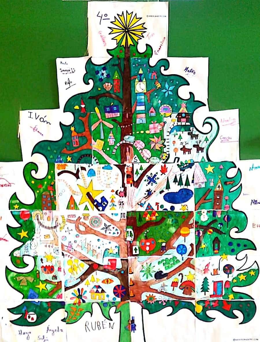 Mural árbol de Navidad